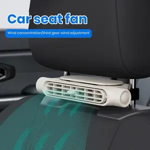 Rechargeable Vehicle Fan | Car Headrest Fan, Car Fans That Blow Cold Air, For Backseat Of, Usb Powered With 3 Wind Speed, Adjustable Backseat Cooling Fans for Truck and Jeep Van RV
