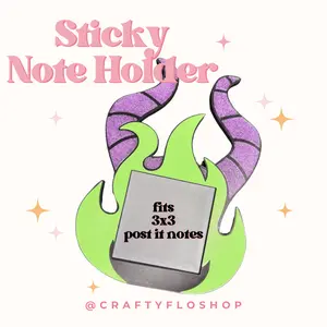 Horned Villain Sticky Note Holder 3D Print PLA Material Fits 3x3 Post It Notes Unique Design for Fun & Productivity
