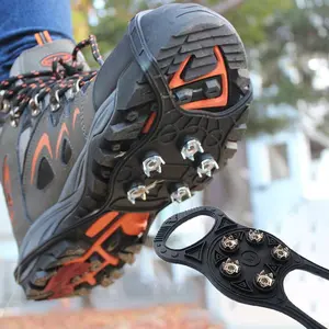Christmas Anti-skid Traction Ice Snow Grip, 1 Pair Silicone Elasticity Snow Crampons, Non-slip Shoe Covers, Ice Cleats Snow Traction Gripper for Walking, Jogging, Christmas Gift