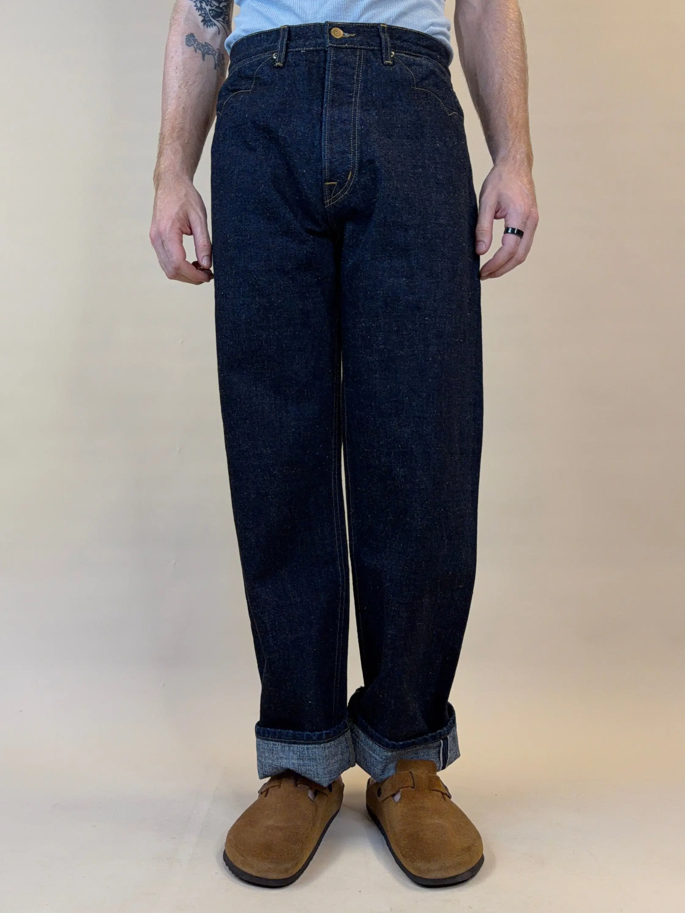 Type 00 15.5oz Selvedge Denim Pant Rinsed Indigo