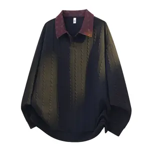 Men's Striped Knit Polo Shirt Set, Business Casual Daily Wear, Comfortable Fit & Fashion Design, Perfect Gift for Husband