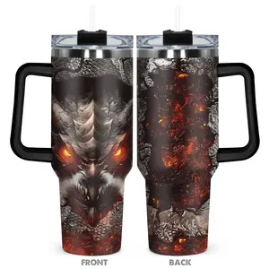 1pc, Gifts for Dragon Lover 40oz Tumbler, Dragon Funny Print 40oz, Insulated and Durable, Gift for Any Occasion: Birthdays, Holidays, or Special Moments for Family, Friends, or Coworkers