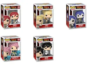 Fairy Tail: 100 Years Quest Funko Pop Bundle – Natsu, Erza, Lucy, Gray, Wendy