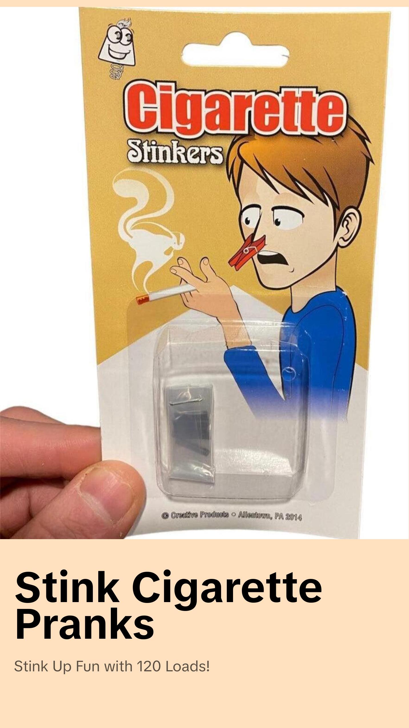 why do i gag after smoking a cigarette 24 PACKS OF 5 Stink Smell Cigarette Loads - Gag Prank Smoking Joke (120  TOTAL)