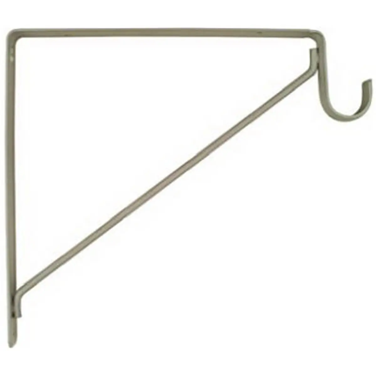 KEEN N224-428 Wood-Compatible Wall Mounted Shelf Bracket Hardware, White Baked Enamel Finish, 1.25 lbs, 12x10x1 in, Non-Adjustable, Punched Holes Equipped, 12 X 10 X 1 In
