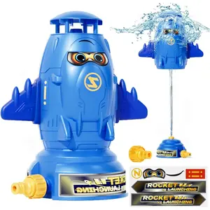 Summer water rocket Splash pad Watertoys for kids Rocket Sprinklers Toys Water Splash Rocket Outdoor Water Play for Kids Rocket Sprinklers Toy Water Blaster Rockets Summer Garden Lawns Water Toys Spray for Kids 3 Years and UP