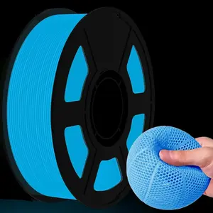 Flexible Glow-In-The-Dark Tpu Long Fiber 1.75mm 250g (0.55lb) 95a Hardness Wear-Resistant Material, High Visibility in Dark Environments