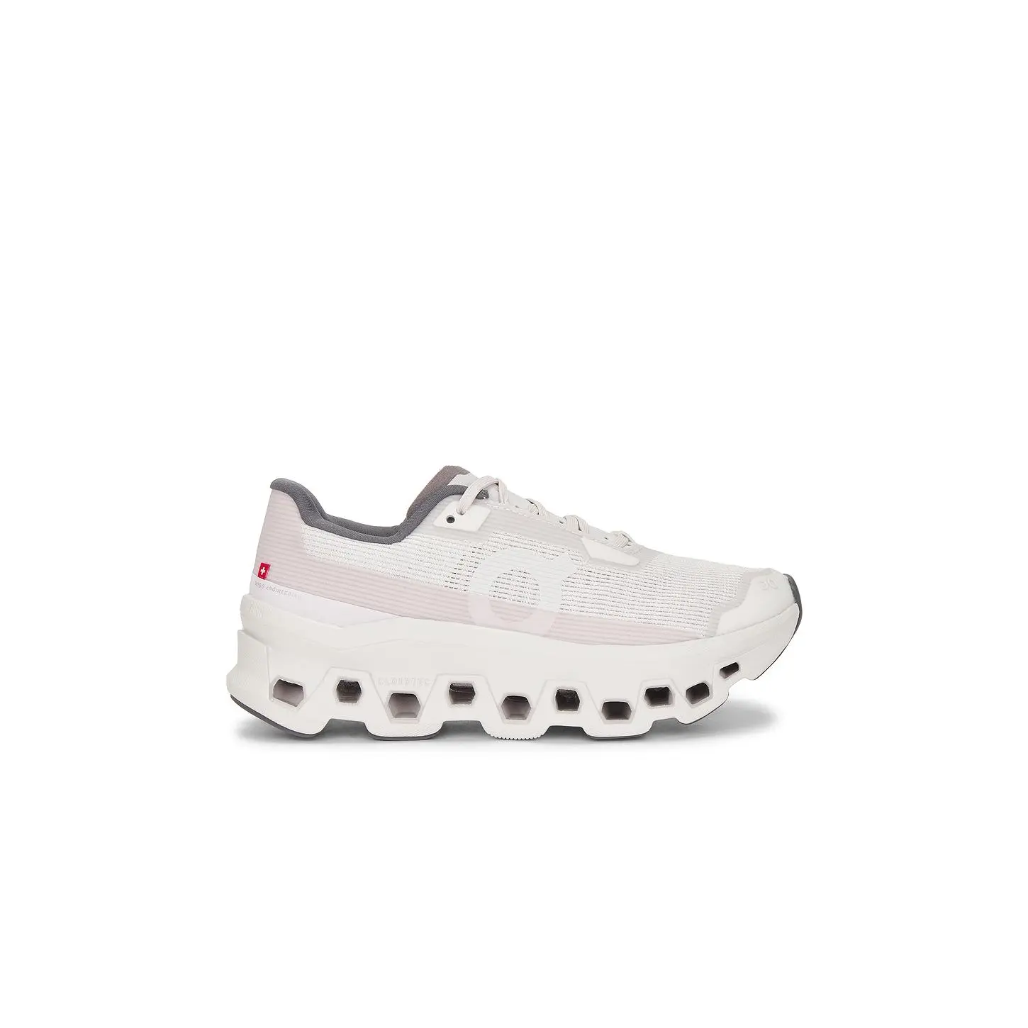 On Cloudmonster Void Sneaker in Ivory & Wolf On Cloudmonster Void Sneaker in Ivory & Wolf