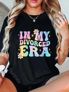 100% Cotton In My Divorced Era Tie Dye Breakup Divorce Party Divorcee T-Shirt