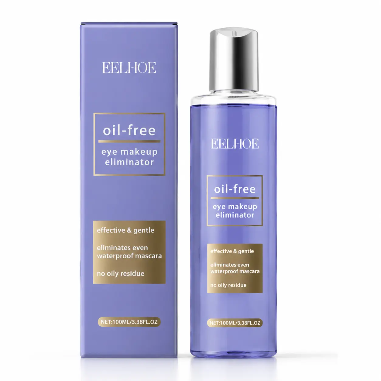 100ml Gentle Oil-Free Eye Makeup Remover - Residue-Free Cleansing Liquid for Sensitive Eye Skin