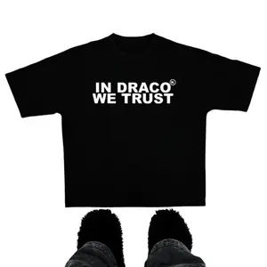Vintage In Draco We Trust Graphic 100% Cotton T-Shirt