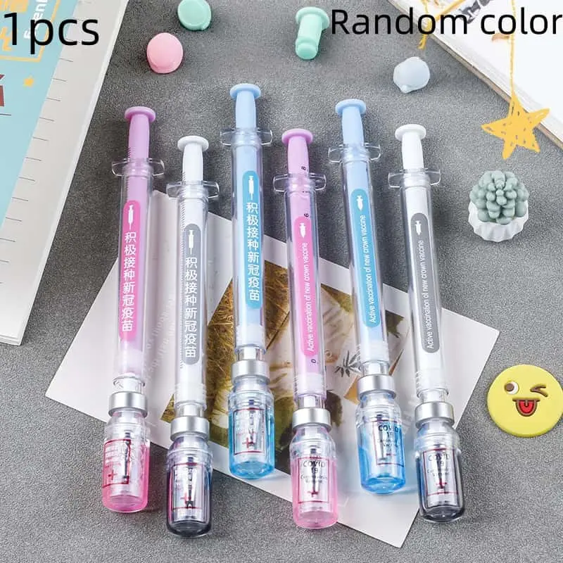 Creative Syringe-Shaped Neutral Pen, Fun Injection Design, Smooth Writing, Ink Core, Unique Stationery Gift