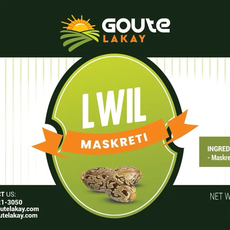 Lwil maskreti Haitian castor oil   100% PURE & NATURAL ORGANIC CASTOR OIL IN PLASTIC BOTTLE