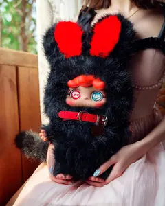 CN MIGO-Twin Limited Edition: Night and Day 400% Series Mystery Boxes Bag Pendant Bunny Plush Dolls Soft Collectibles