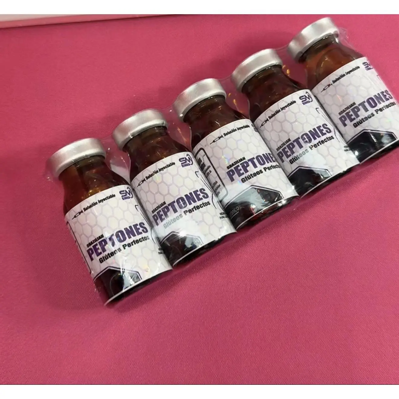 Peptibrazileñas Peptones Glutamine Perfecto - 5 Bottles of High-Quality Peptides for Optimal Health and Performance