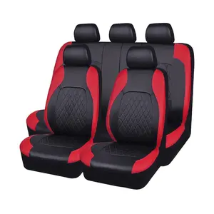 PVC Leather Material Car Seat Cover, 1 Set Universal Car Seat Cover for 5 Seats, Auto Interior Accessories for Car, Car Accessories, Summer Gift, Car Interior Accessories, Car Essentials, Car Seat Cushion, Car Seats Covers