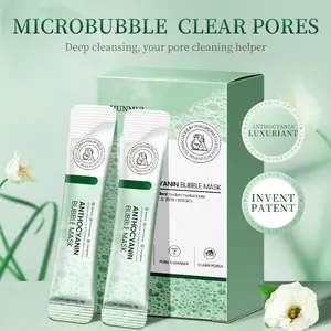 Anthocyanin Bubble Moisturizer Lubricating Soothing Mask Moisturizes and Rejuvenates Skin, Tightens Pores, Removes Blackheads, Mud Mask Application Skin Autumn & Winter Cleansing Product for Men & Women with Natural Ingredients