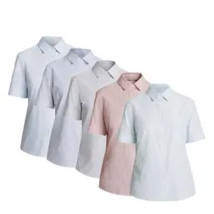 NNT Mens Textured Stripe SS Shirt Button Slimline Collared Shirt CATU65