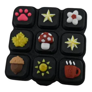 Earthy Fall Multi-Clicker – 3D Printed Mechanical Click Sensory Pad for Desk, Stress Relief, Anxiety, ADHD
