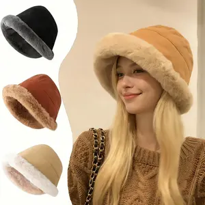 A stylish winter hat for women with plush faux fur trim - fits snugly around the ears for warmth, suitable for Christmas and everyday wear, a comfortable accessory for cold weather, a women's winter felt hat suitable for outdoor activities and travel.