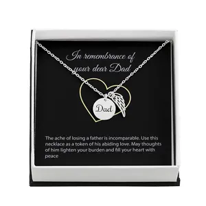 Memorial Necklace cherished memories of Dad