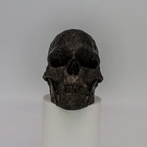 Decorative Chiseled Galactic Skull Statue for Home, Office, and Cosplay