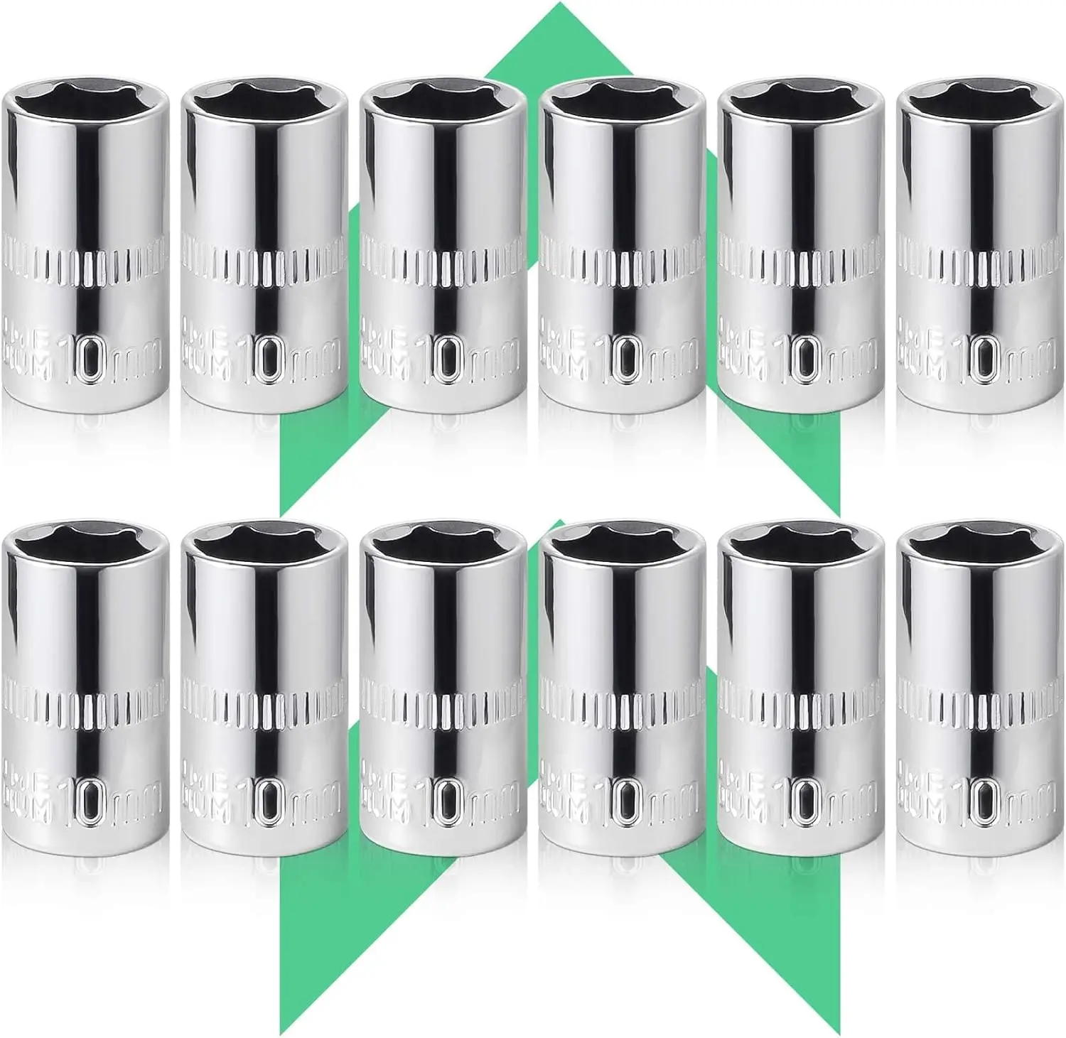 [12pcs] Durable 10mm Socket, 1/4 socket set,Shallow Socket 1/4 Inch Drive 10mm 6 Point,  RESISTANCE
