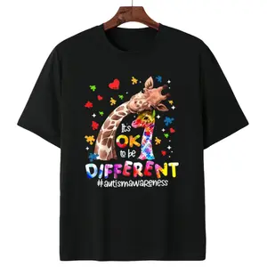 Support Autism Awareness with This Women’s Loose Fit Giraffe Puzzle T-Shirt