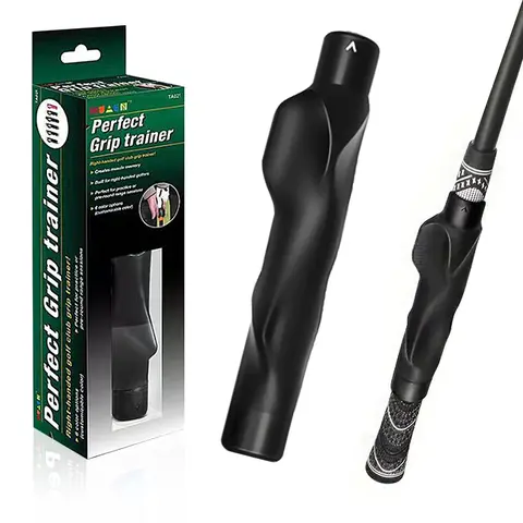 Right-Hand Cushion Grip Attachment Golf Training Aid - Plastic/Rubber Golf Equipment for Adults to Train Correct Grip and Improve Hand Position, Improves Hand Position