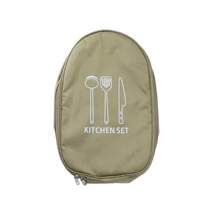 Foreign trade outdoor camping kitchen utensils storage bag, camping barbecue tool bag portable field cookout, kitchen utensils storage bag