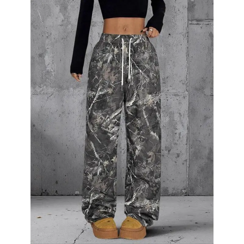 Unisex Camo Print Trousers, Casual Comfy Breathable Straight Leg Trousers for Daily Wear, Fashion Camouflage Print Bottoms for Summer, Pants Unisex Camo Print Trousers, Casual Comfy Breathable Straight Leg Trousers for Daily Wear, Fashion Camouflage Print Bottoms for Summer, Pants
