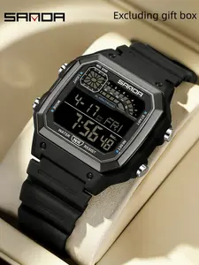 Sanda Hot Selling Electronic Watch, Multifunctional Luminous Waterproof Sports Lightweight Square Student Watch, Ideal for Daily Use