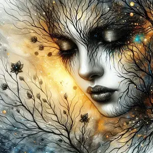 Tree Woman Pattern DIY Diamond Arts Colorful Painting Kit without Frame, DIY 5D Diamond Arts Colorful Painting Kit, Wall Art Decor for Home