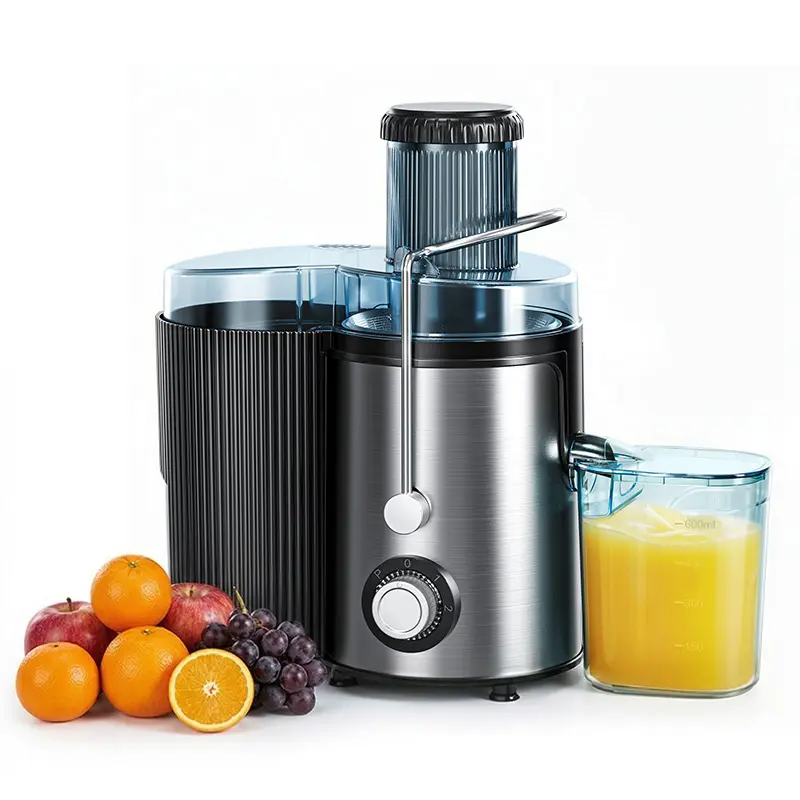 500W Powerful Juicer with 75mm Wide Mouth, Compact Centrifugal Juice Extractor for Whole Apple/Carrot, 2L Large Pulp & 600ML Jug, BPA-Free & Dishwasher Safe, Perfect Family Gift for Healthy Life summerwins
