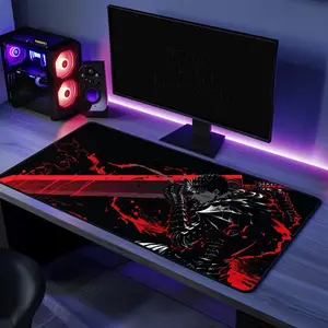 Anime Guts Berserk Dark Desk Mat, gaming mouse mat, Keyboard Laptop Gaming Desk Pad, mousepad large, Anime XXL extended deskpad