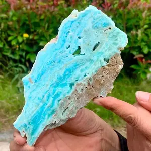 Unique Hemimorphite Mineral Slice Home Decoration, Positive Energy Crystal for Office or Bedroom, Perfect Gift for Valentine's Day and New Year