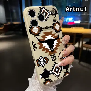 Retro Western Cowboy Phone Case for iphone 17 Pro Max 16 Plus 15 14 13 12 11 Air XR E Liquid Silicone TPU Anti-Fall Ultra Slim Soft Bumper Cover for Girl