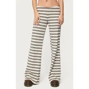 Edikted Women's Avalie Striped Ribbed Pants