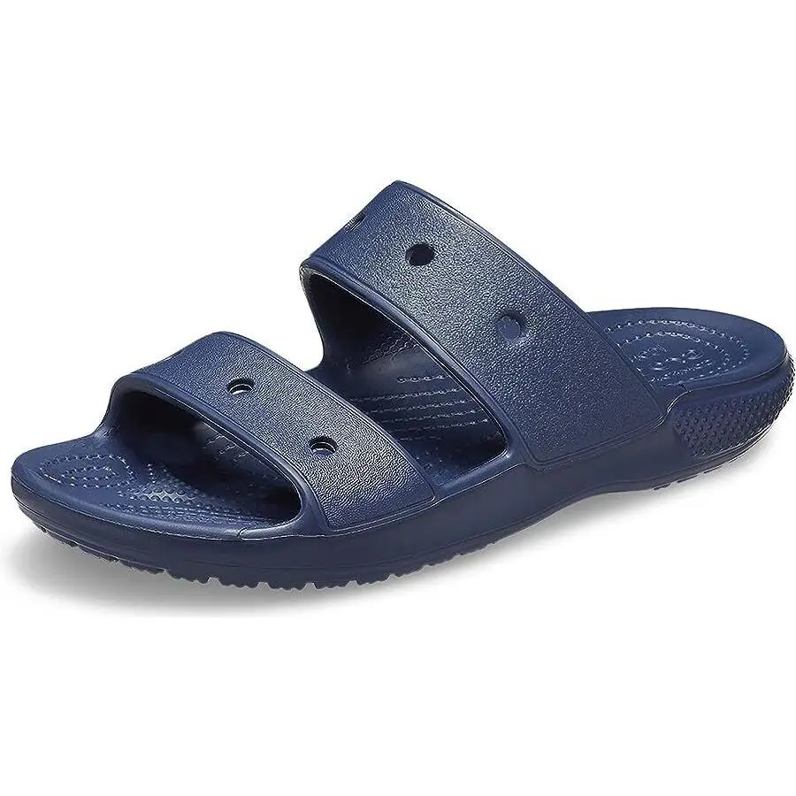 Crocs Unisex Classic Double-Strap Casual Foam Footwear Slide Sandals - Navy Shoe, 206761-410