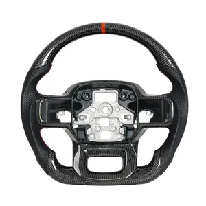 Carbon Fiber Heated Steering Wheel For Ford F150 Raptor 2021-2026 with CF Trim
