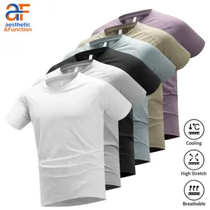 Men's Cooling Crew Neck T-Shirts, High Stretch Breathable Raglan Short Sleeve Tops, Ideal for Gym Workout, Lifting, Outdoor Fun, Streetwear, Chicano Style & Everyday Outfit Ideas