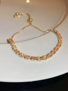 One-Piece Casual Wear, Versatile Style for Daily and Seasonal, Comfortable and Fashionable, High-Quality Rhinestone Bracelet