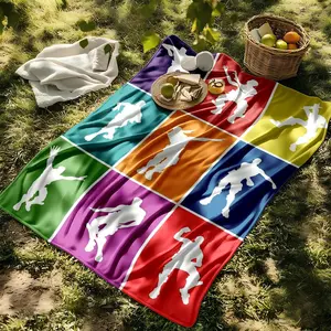 1 piece Fortnite Classic Dance Moves Collection themed flannel blanket - Modern-style flannel blanket, suitable for sofas and beds, all-season use, super soft and comfortable, digital printing, 100% polyester material, machine washable, suitable