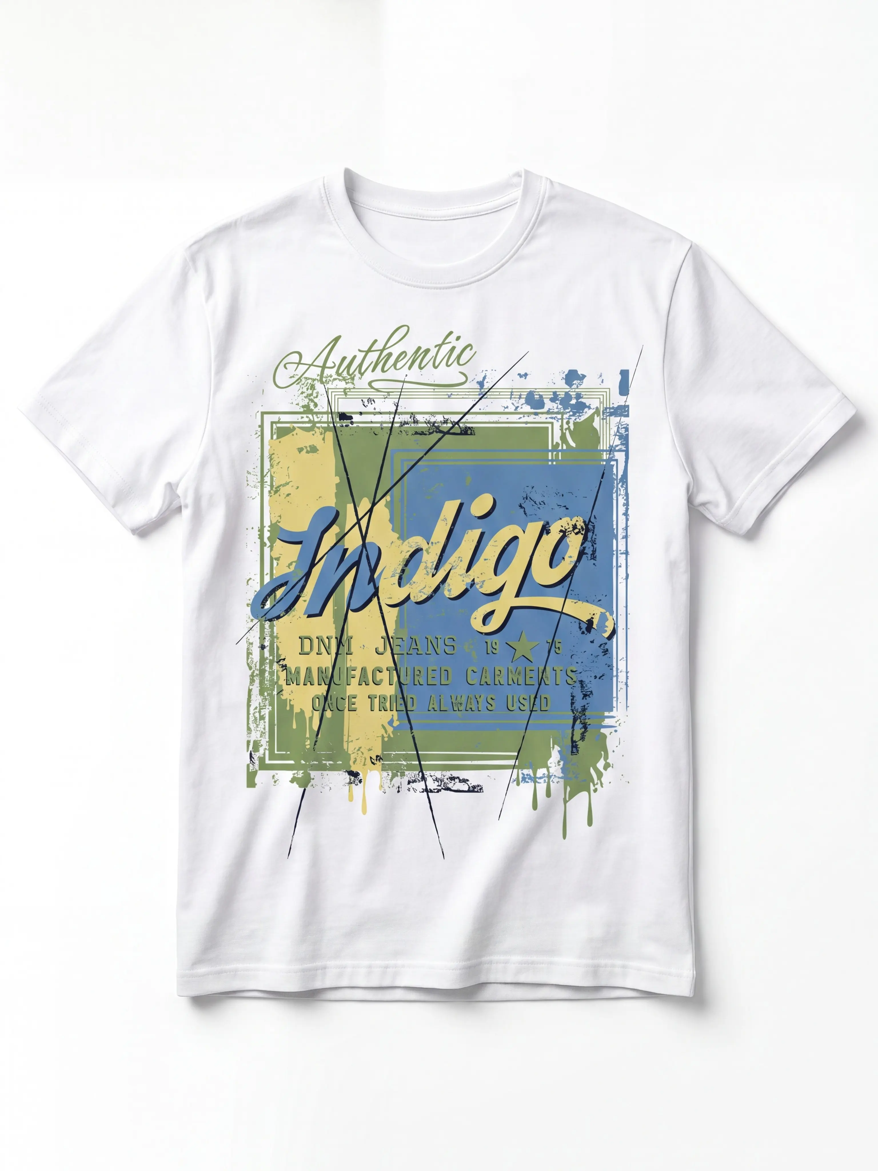 Casual Cotton Authentic INDIGO Sleeveless T-Shirt