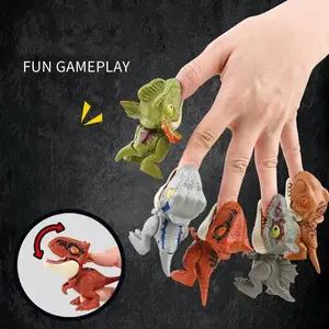 Realistic Dinosaur Finger Puppet Jurassic Fun Durable Toy, Interactive Parent-Child Play Model, Jointed Moving Doll Gift for Kids