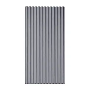 10 Pcs - Gray Smoked Curved Polycarbonate Corrugated Roof Panels - 72" L x 21" W - 10 piece Pack - UV Protected Waterproof Roof Sheets