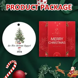 Our First Christmas Engaged Ornament 2024, Engagement Gifts for Couples, Our First Christmas Together Ornament 2024, Bride to be Gifts, Engagement