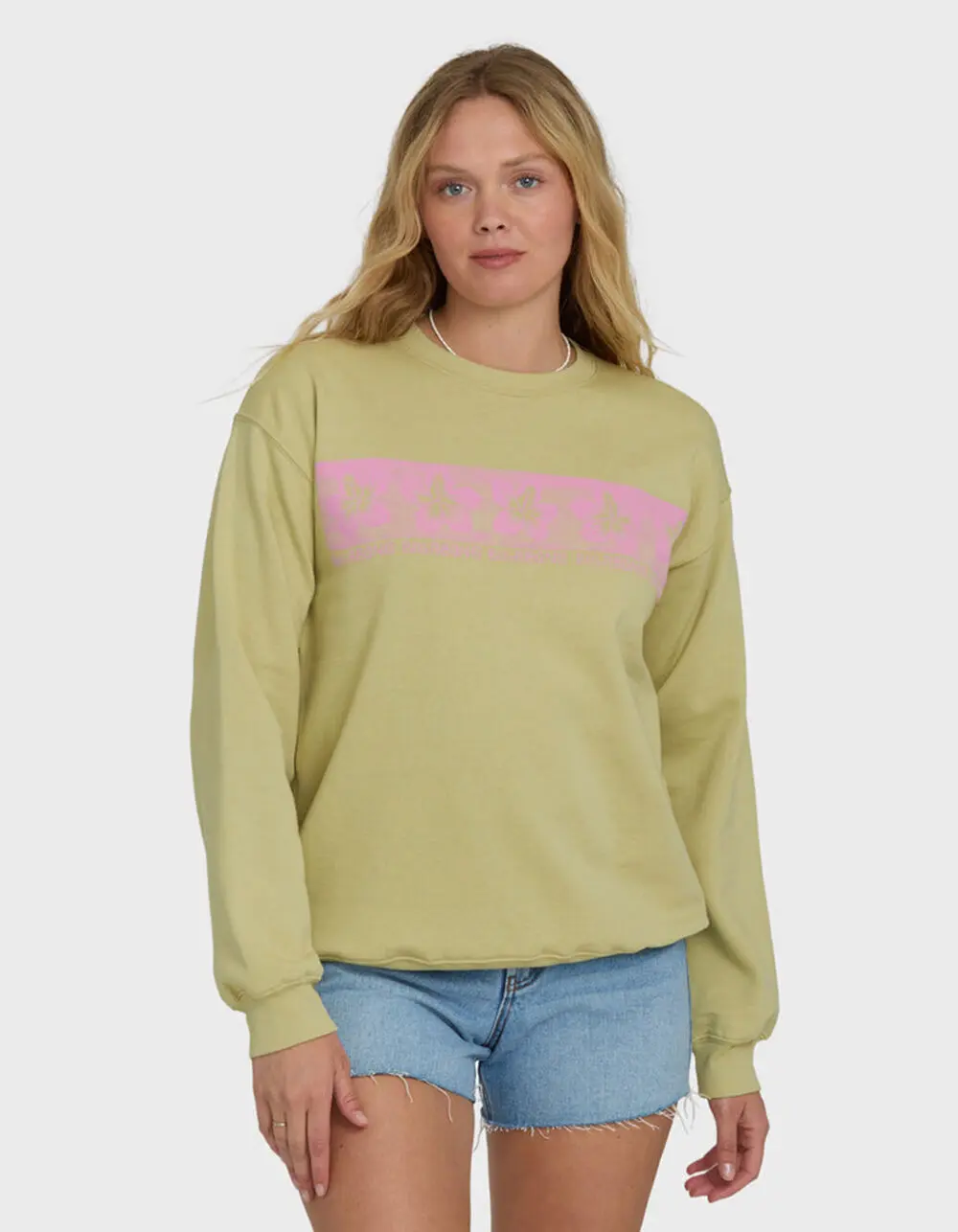 BILLABONG Giving Shade Womens Oversized Crewneck Sweatshirt