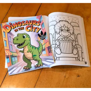Dinosaurs in the City Coloring Book: 50+ Engaging and Easy to Color Illustrations of Dinosaurs in Our Modern World By Underhill Publishing