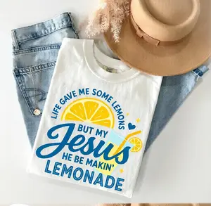 Comfort Colors® Life Gave Me Some Lemons, But My Jesus, He Be Makin' Lemonade, Jesus Lemonade, Lemonade Tee, Child of God, Faith Apparel